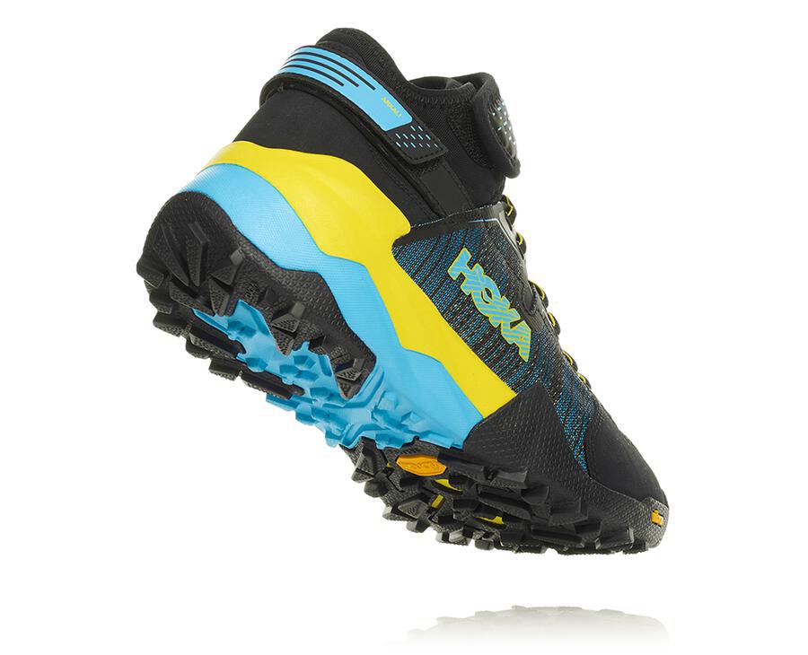 Tenis Hoka One One Trail Hombre Negros/Azules - Arkali - VIMK64190